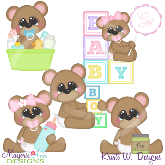 Baby Bears Exclusive SVG Cutting Files Includes Clipart - Click Image to Close